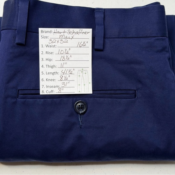 Hart Schaffner Marx Men's Deep Blue Chinos - Picture 10 of 10